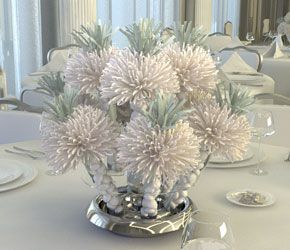 Sage and White Centerpieces