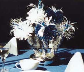 Blue Diamond Anniversary Centerpiece