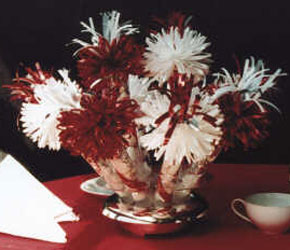 Red and White Anniversary Centerpiece