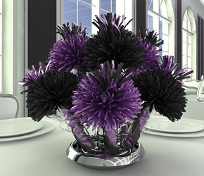 Black and Purple Centerpiece