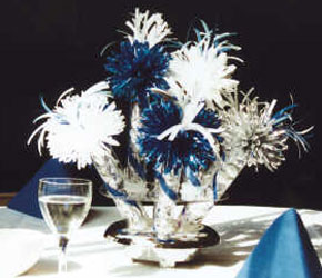 Blue and White Wedding Centerpiece