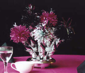 Pink and Black Wedding Centerpieces