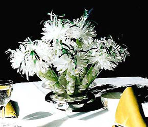 White and Silver Wedding Centerpieces