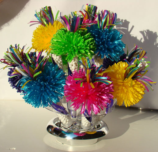 Multicolored Centerpiece Created By Wanderfuls For Kelly’s Sweet 16 Spring Party.